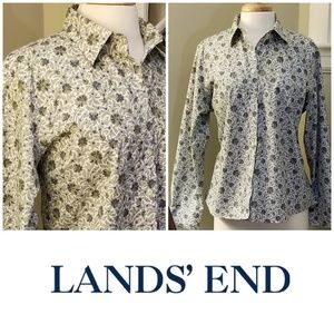 Lands End flowered blouse